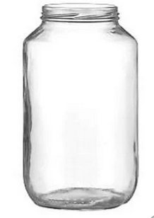 Gros pots en verre vides de 100 cl avec réserve - Bocaux 1000 ml