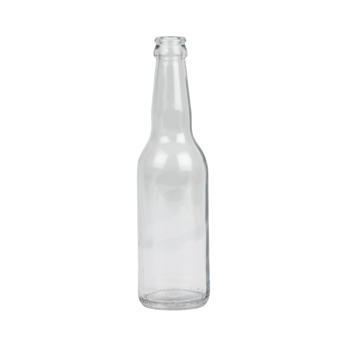 Bouteille de bière en verre 33cl couronne 26mm - Long Neck - Transparente