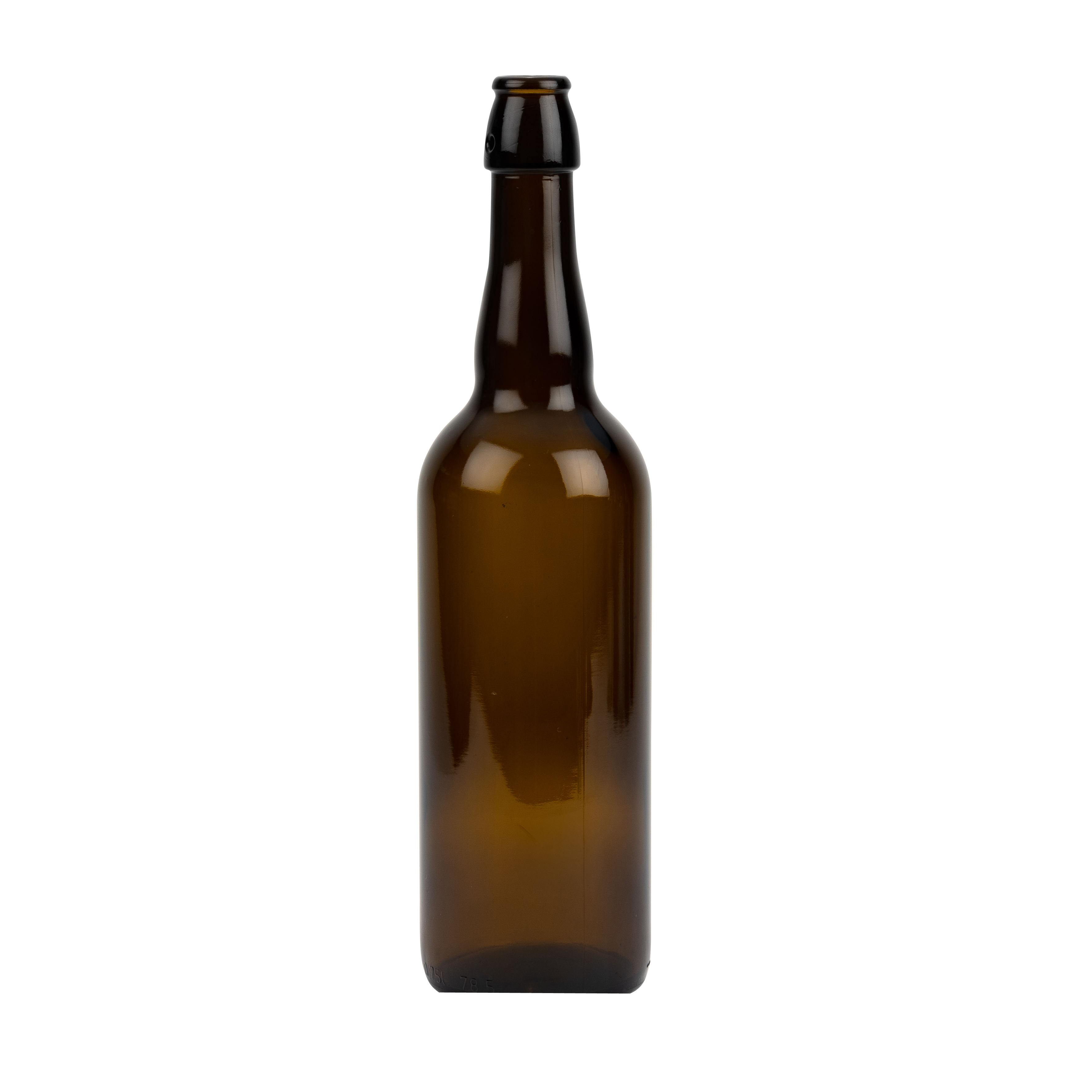 Bouteille de bière en verre 75cl Brune pour Couronne 26mm ou Fermeture mécanique